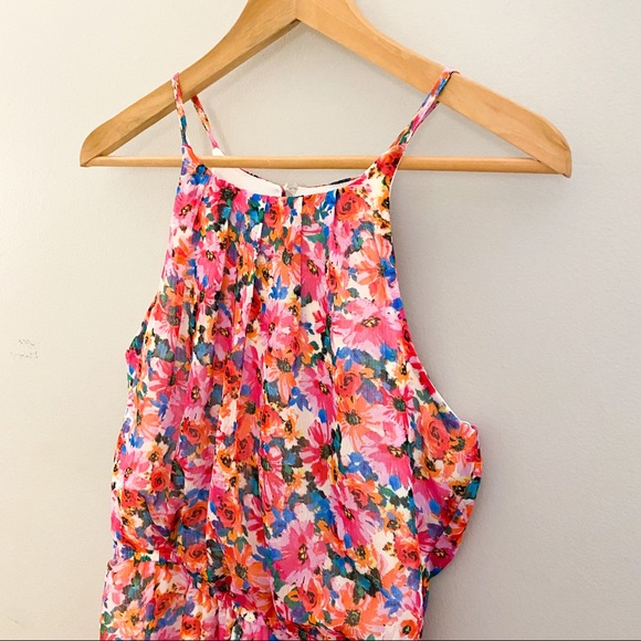 Francesca’s Floral High Neck Mini Dress - Picture 4 of 7